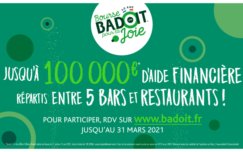 La Bourse Badoit pour la joie soutient les restaurants