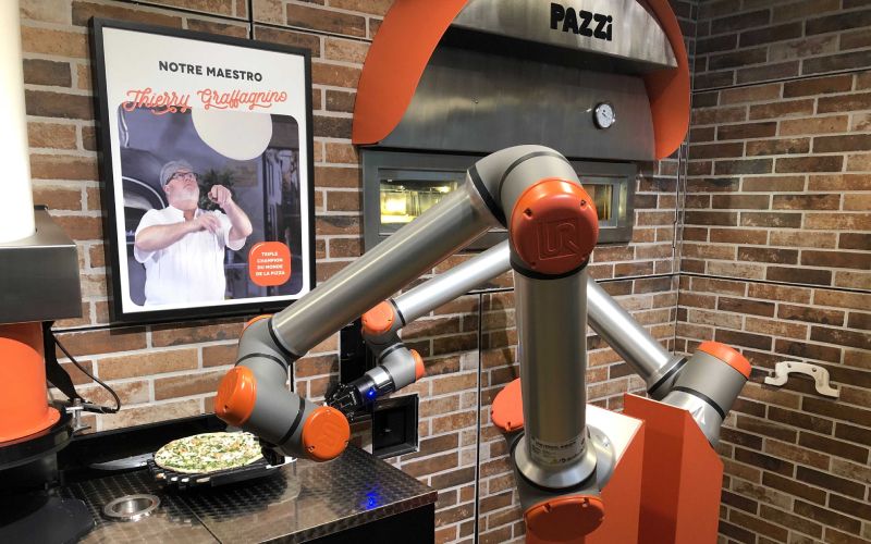 La pizzéria Pazzi utilise des robots pour préparer les pizzas. Crédits : Pazzi.