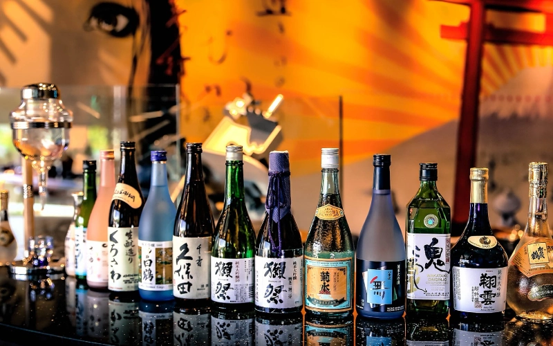 Illustration saké, spiritueux japonais