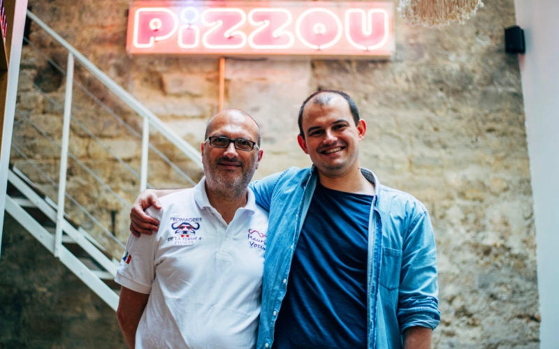 Rémy Bougenaux et Vivien Mathieu, fondateurs de Pizzou.