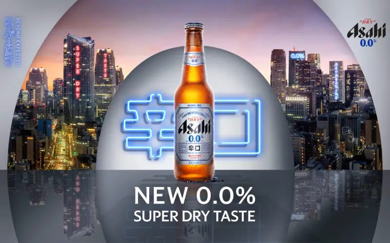 La bière Asahi Super Dry 0.0%. Crédits : Asahi Super Dry.