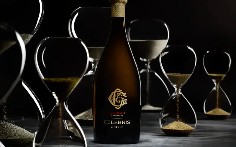 La nouvelle cuvée Gosset Celebris Vintage 2012 du Champagne Gosset. Crédit : L'Atelier Nicolas Demoulin.