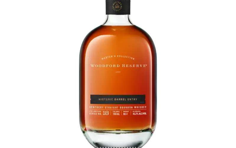 La nouvelle référence de bourbon de Woodford Reserve dans sa Master's Collection : l'Historic Barrel Entry. Crédit : Woodford Reserve.
