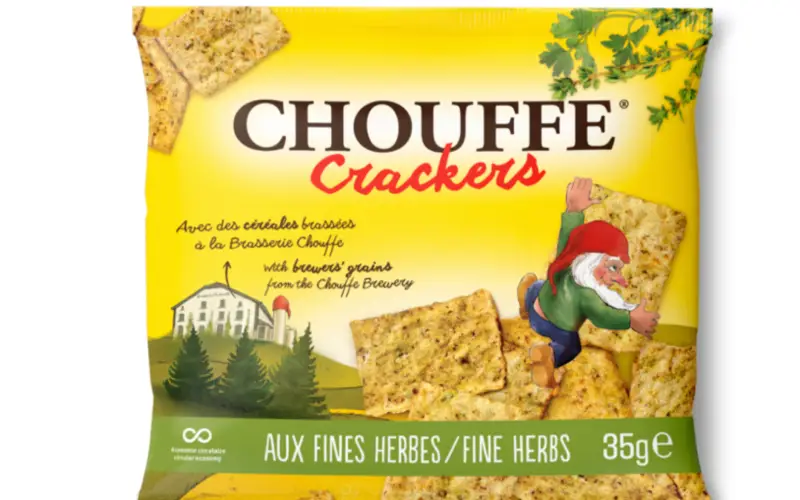 Les crackers de la marque Chouffe.