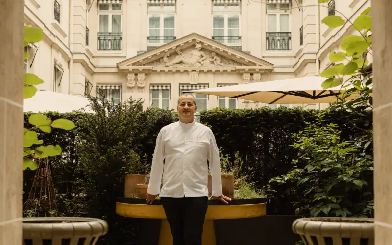Alan Taudon chef Hôtel de Crillon Herbier Secret