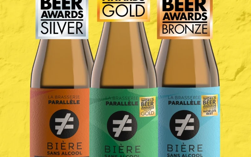 Trois bières sans alcool récompensées de la Brasserie Parallèle