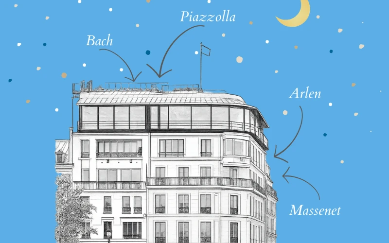 Terrasse et salons de La Tour d’Argent en parcours musical