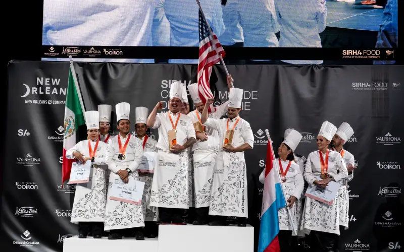 podium États-Unis Coupe du monde de la pâtisserie sélection Americas 2026