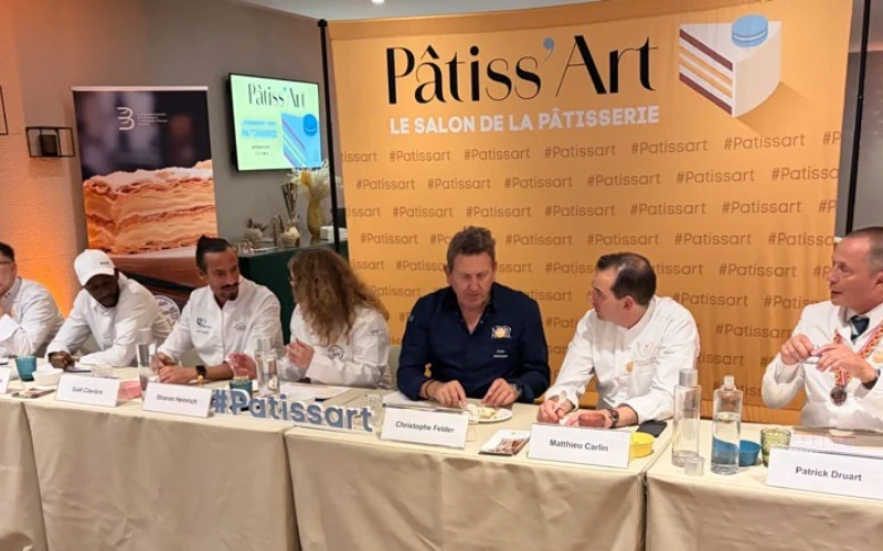 Le jury de l'édition 2026 de Pâtiss'Art, présidé par Christophe Felder.